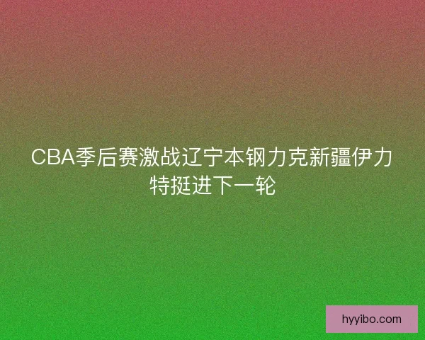 CBA季后赛激战辽宁本钢力克新疆伊力特挺进下一轮